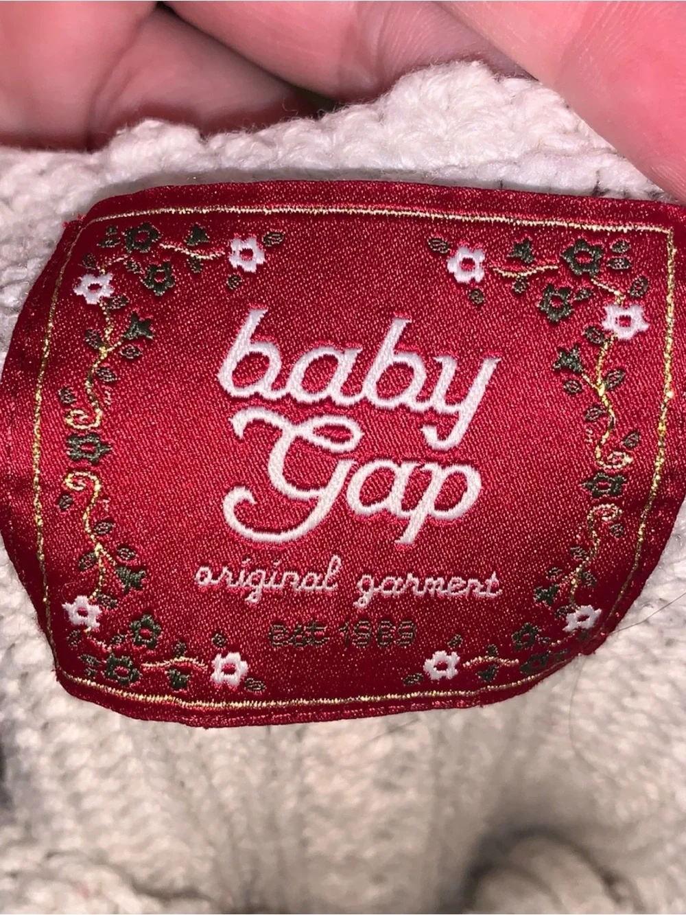 Baby Gap 12/18 Months Cream Wool Blend Cardigan Knit Sweater